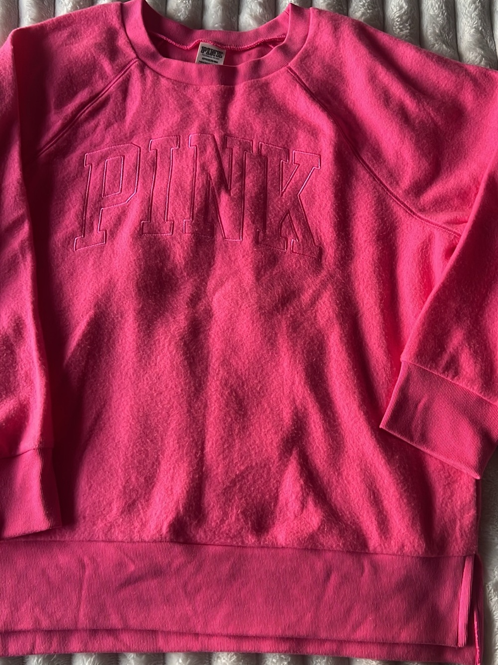 PINK Victoria's Secret Bright Pink Logo Sweatshirt